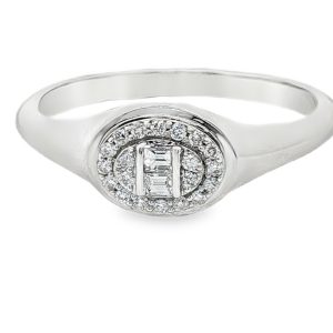 Złoty pierścionek z diamentami 0.14ct