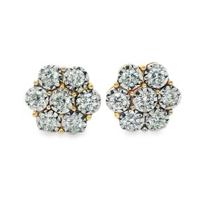 Złote kolczyki z diamentami 0.70ct