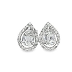 Złote kolczyki z diamentami 0.26ct