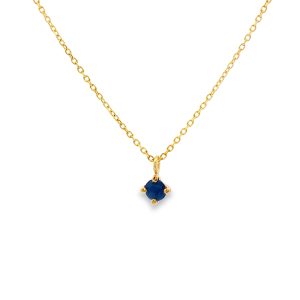 Złoty naszyjnik z szafirem 0.15ct