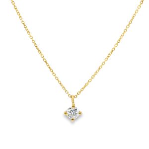 Złoty naszyjnik z diamentem 0.16ct
